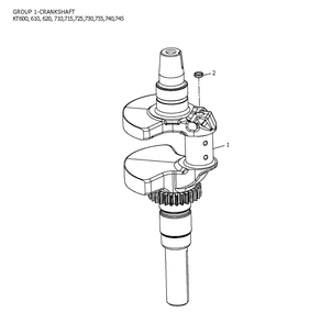 Kt725-3101 Crankshaft Diagram and Parts List for KT725-3101  Cub Cadet Engine